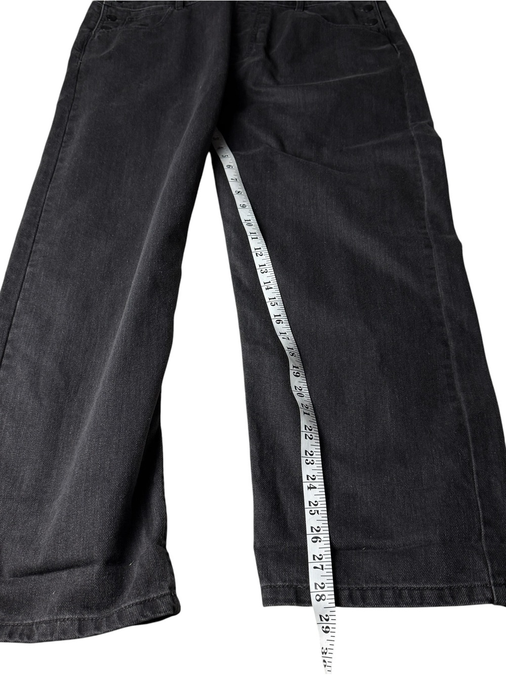 Free People X We The Free ZIGGY Overalls Mineral Black Bib Denim SZ XL Full Leng - Picture 12 of 13